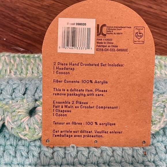 NWT So’ Dorable 2 Piece Crochet Mermaid Newborn Set  Aqua Blue - Picture 6 of 6